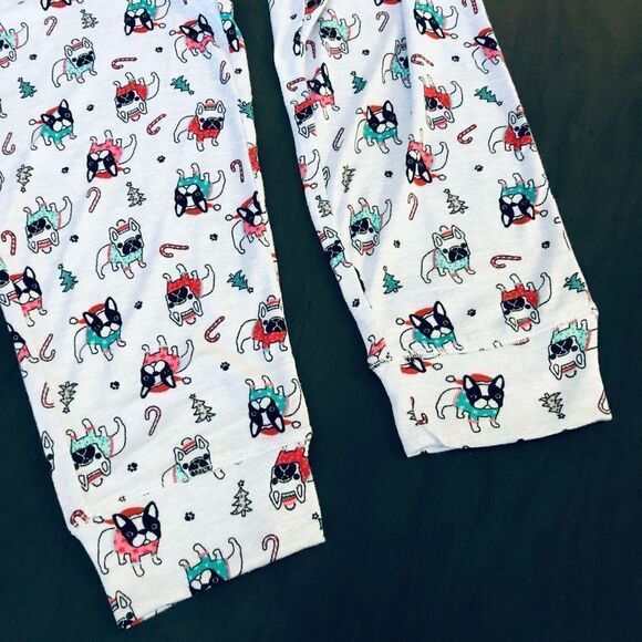 Christmas Frenchie Boston Terrier Dog Holiday Jogger PJ Lounge Pants - Picture 4 of 4